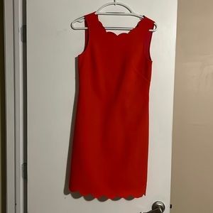 Peach/coral scalloped dress